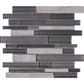 MSI Smoky Alps Interlocking Glass Porcelain Mesh-Mounted Mosaic Wall Tile